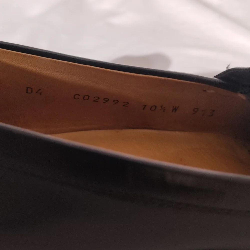 Cole Haan Collection Mens Black Leather Loafers Italy 10.5 W C02992